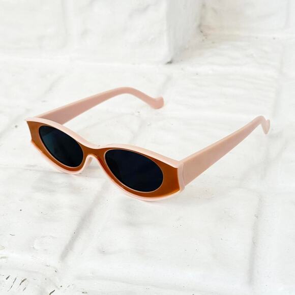 Other Accessories - brown and pink oval slim sunglasses